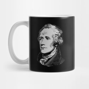 ALexander Hamilton Black and White Mug